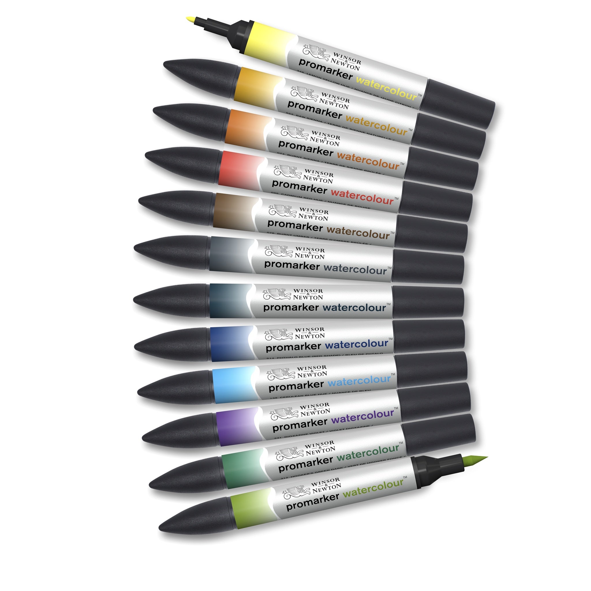 WINSOR & NEWTON PROMARKER WATERCOLOUR LANDSCAPE TONES SET 12
