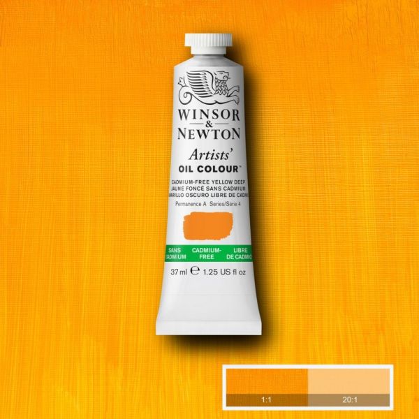 Winsor & Newton Artists Oil Paint Cadmium Free Yellow Deep S4 37ml
