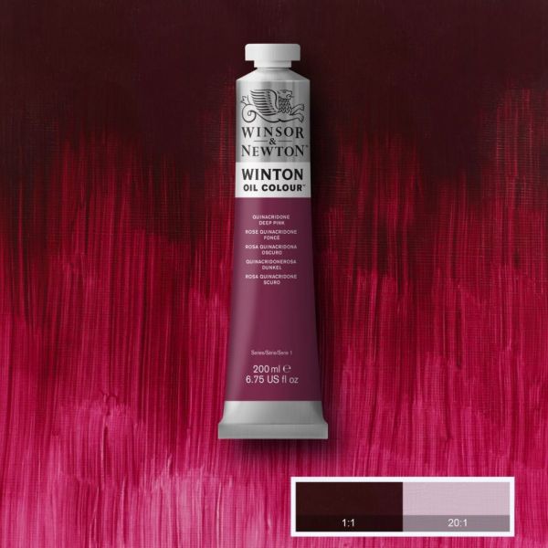 Winsor & Newton Winton Oil Paint Quinacridone Deep Pink 200ml