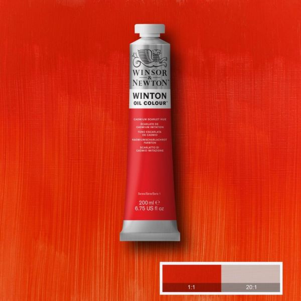 Winsor & Newton Winton Oil Paint Cadmium Scarlet Hue 200ml