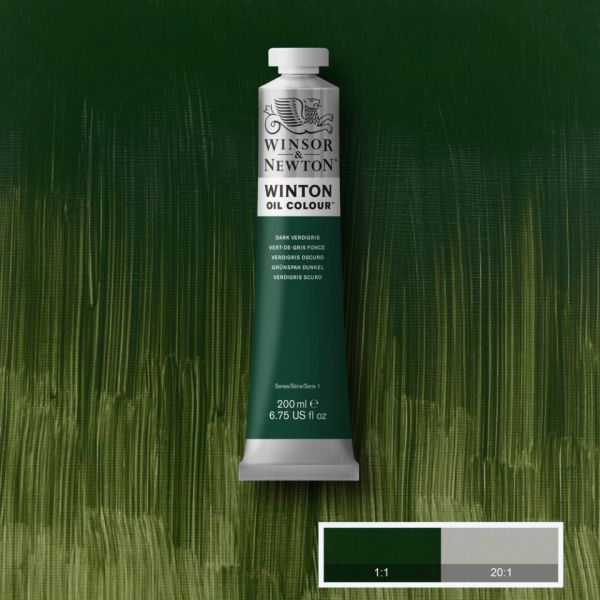 Winsor & Newton Winton Oil Paint Dark Verdigris 200ml