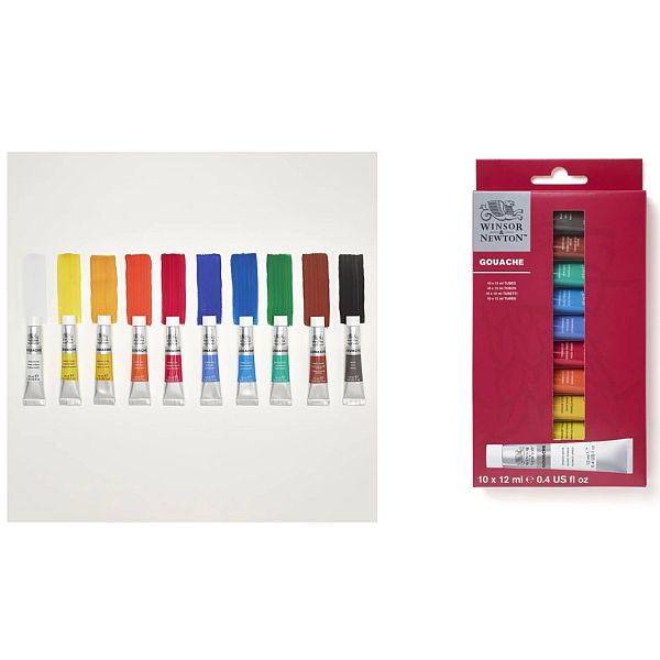 WINSOR & NEWTON DESIGNERS GOUACHE 12ML TUBE SET 10