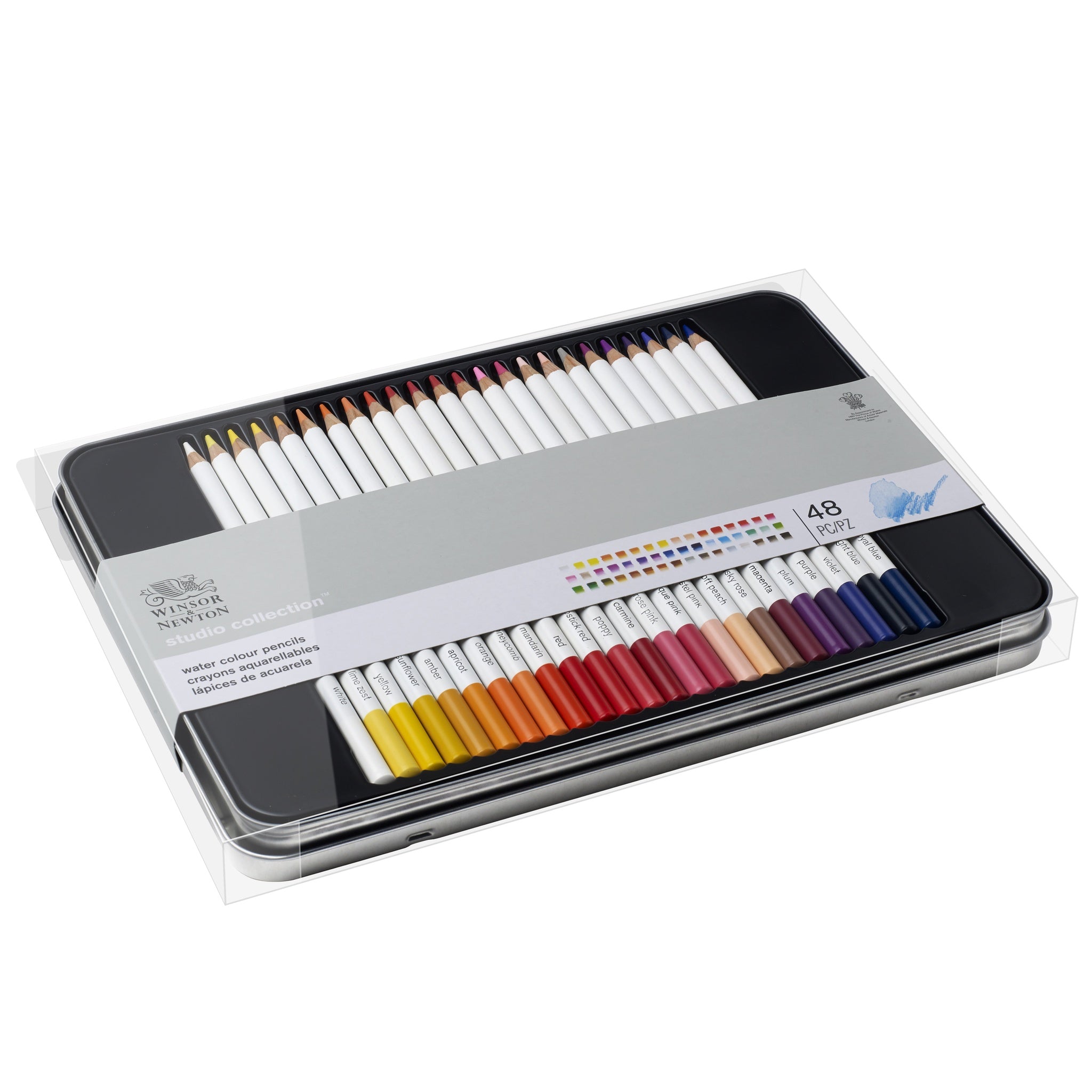 WINSOR & NEWTON STUDIO COLLECTION WATERCOLOUR PENCIL TIN SET 48