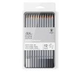 WINSOR & NEWTON STUDIO COLLECTION GRAPHITE PENCIL SOFT TIN SET 12