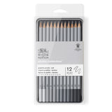 WINSOR & NEWTON STUDIO COLLECTION GRAPHITE PENCIL SOFT TIN SET 12