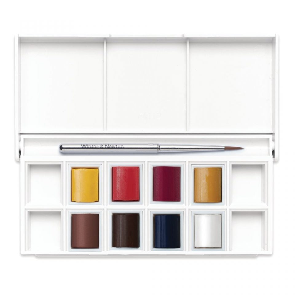 Winsor & Newton Cotman Watercolour Paint Portrait Pocket 1/2 Pan Set 9 SET