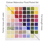 Winsor & Newton Cotman Watercolour Paint Floral Pocket 1/2 Pan Set 9 SET