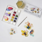 Winsor & Newton Cotman Watercolour Paint Floral Pocket 1/2 Pan Set 9 SET