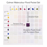 Winsor & Newton Cotman Watercolour Paint Floral Pocket 1/2 Pan Set 9 SET