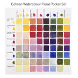 Winsor & Newton Cotman Watercolour Paint Floral Pocket 1/2 Pan Set 9 SET