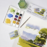 Winsor & Newton Cotman Watercolour Paint Landscape Pocket 1/2 Pan Set 9 SET