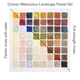 Winsor & Newton Cotman Watercolour Paint Landscape Pocket 1/2 Pan Set 9 SET