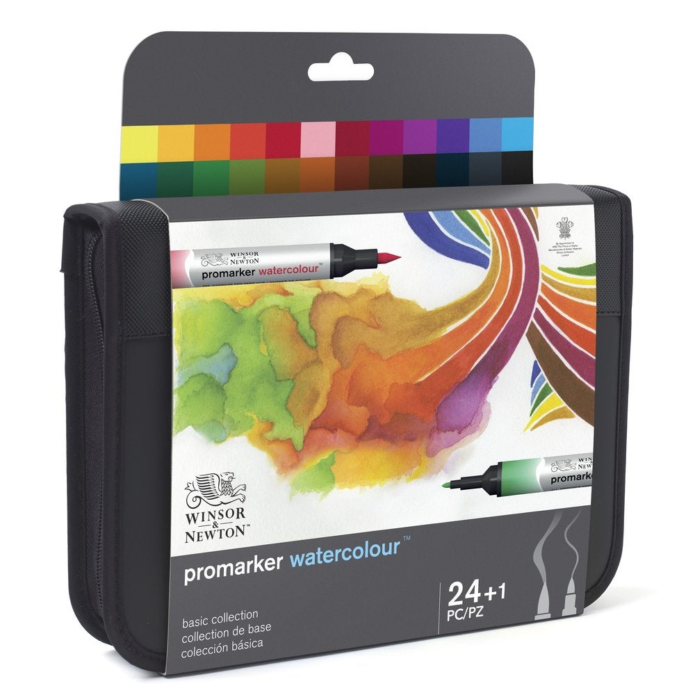 WINSOR & NEWTON PROMARKER WATERCOLOUR BASIC COLLECTION WALLET SET 24