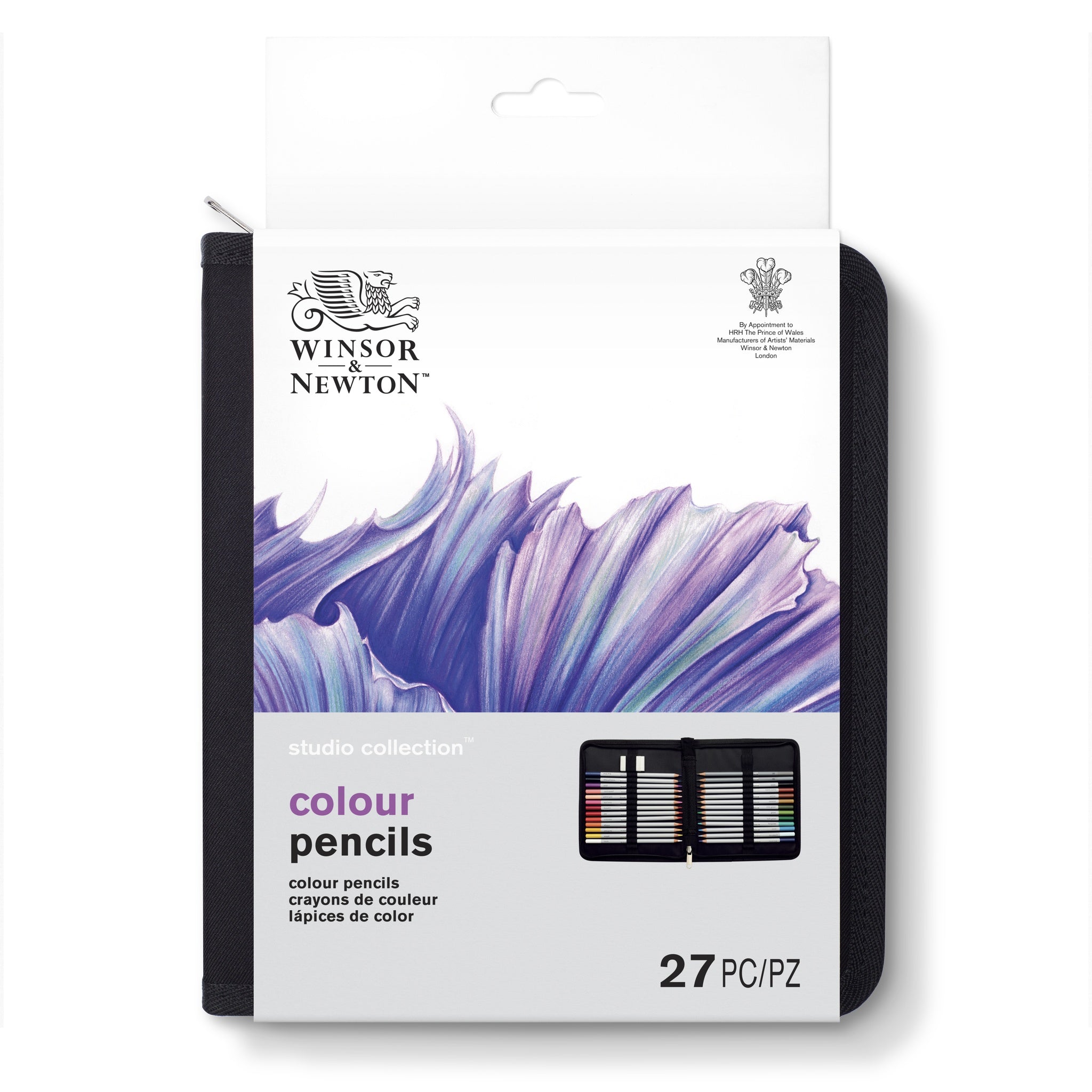 WINSOR & NEWTON STUDIO COLLECTION COLOURED PENCIL ZIP CASE SET 27