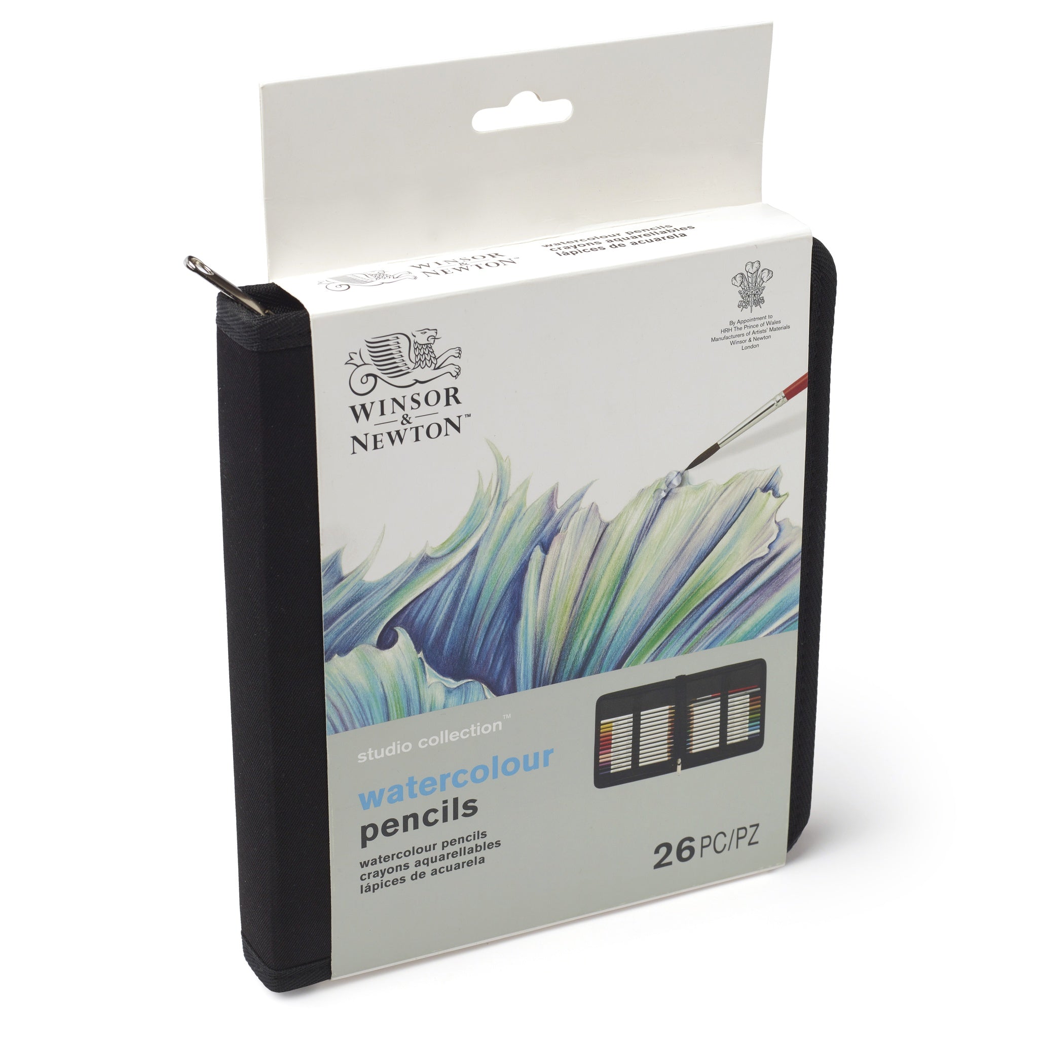 WINSOR & NEWTON STUDIO COLLECTION WATERCOLOUR PENCIL ZIP CASE SET 26