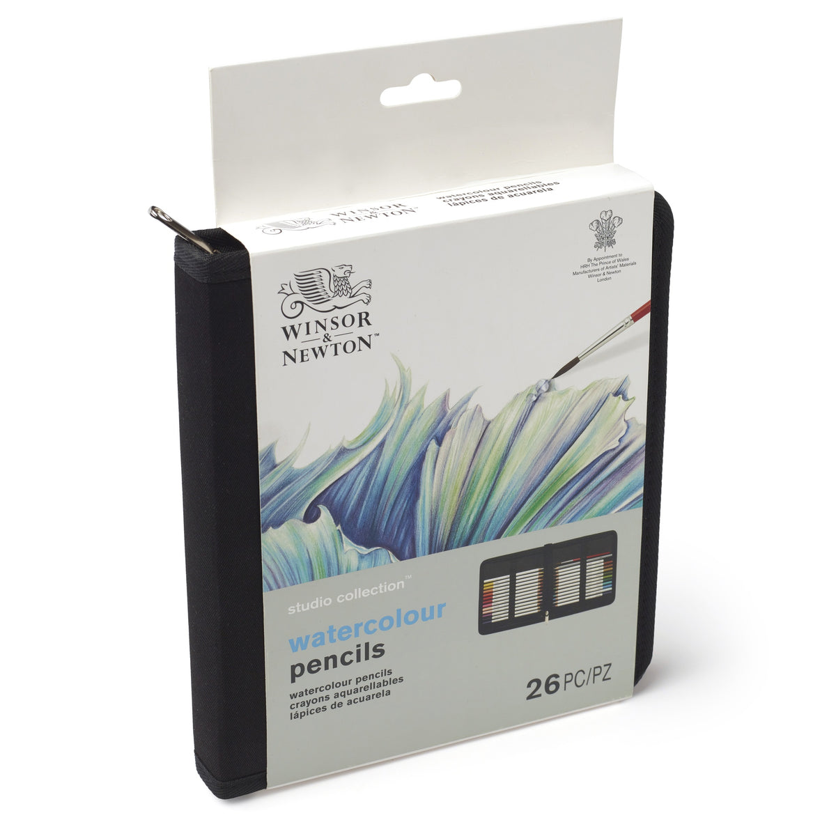 WINSOR & NEWTON STUDIO COLLECTION WATERCOLOUR PENCIL ZIP CASE SET 26