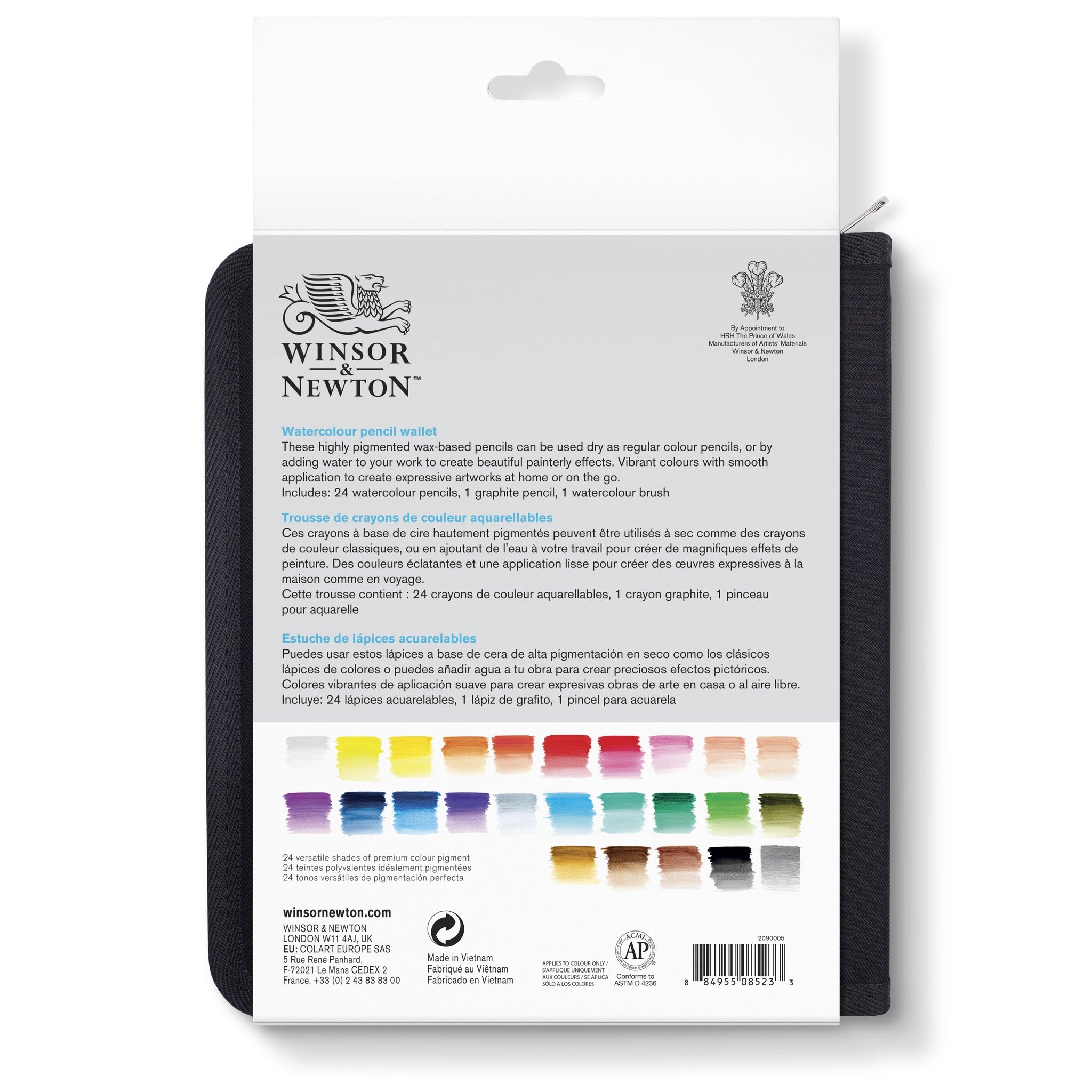 WINSOR & NEWTON STUDIO COLLECTION WATERCOLOUR PENCIL ZIP CASE SET 26