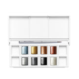 Winsor & Newton Cotman Watercolour Paint Metallic 1/2 Pan Set 8 SET