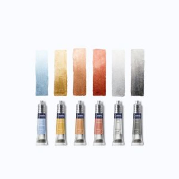 Winsor & Newton Cotman Watercolour Paint Metallic 8ml Tube Set 6 SET
