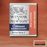 Winsor & Newton Cotman Watercolour Paint Red Copper 1/2 Pan
