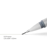 WINSOR & NEWTON PIGMENT FINELINER PEN GREY