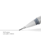 WINSOR & NEWTON PIGMENT FINELINER PEN GREY