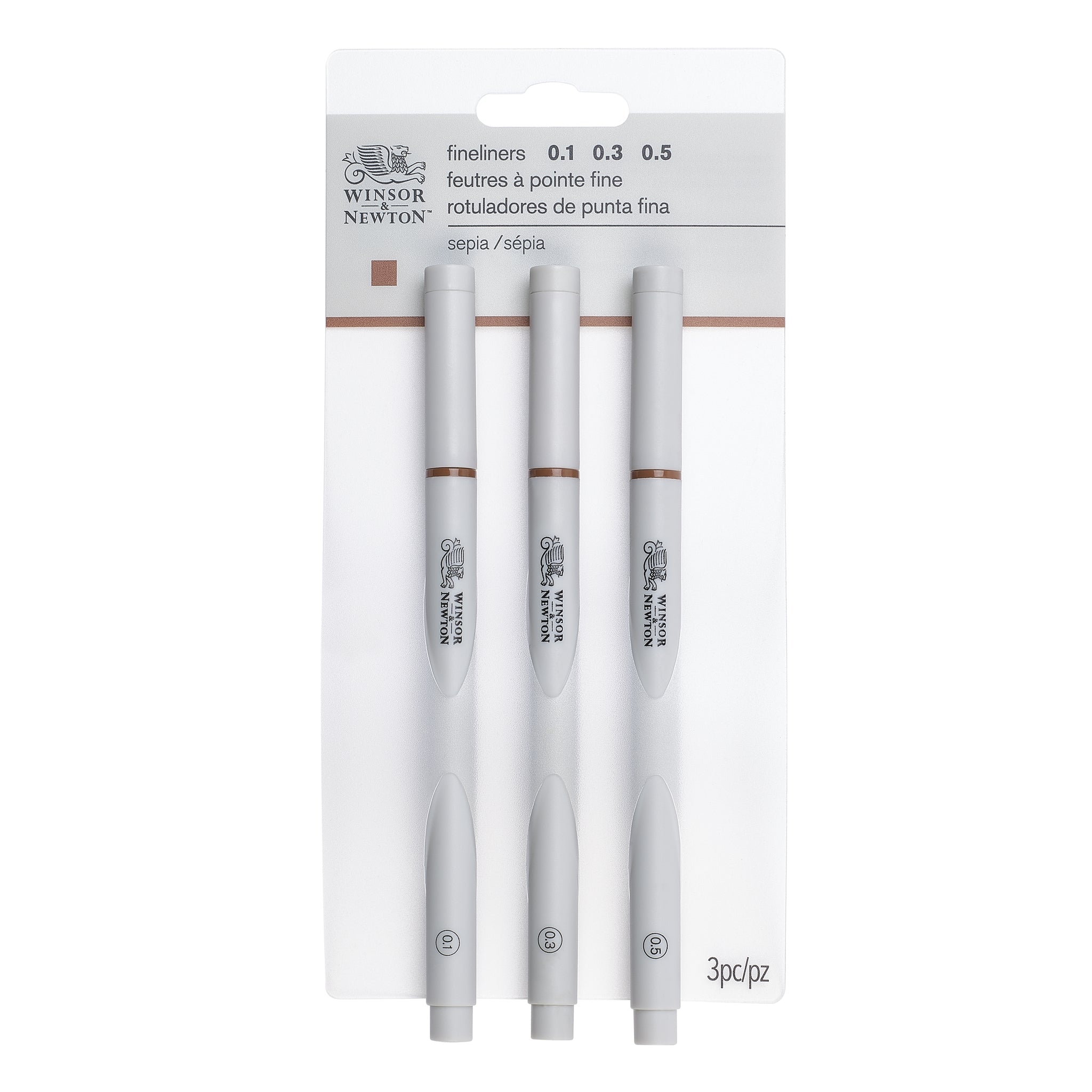 WINSOR & NEWTON PIGMENT FINELINER PEN SEPIA SET 3