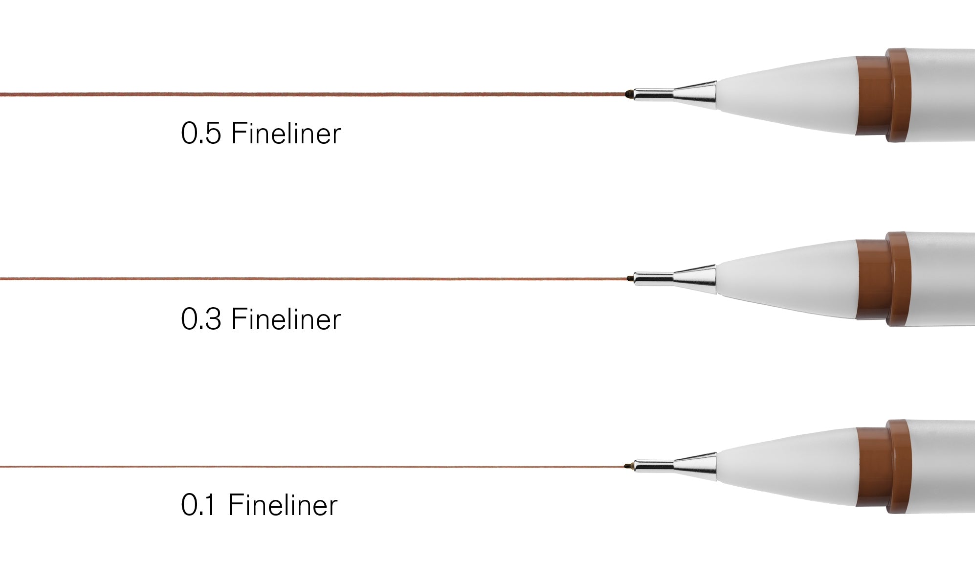 WINSOR & NEWTON PIGMENT FINELINER PEN SEPIA SET 3