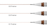 WINSOR & NEWTON PIGMENT FINELINER PEN SEPIA SET 3