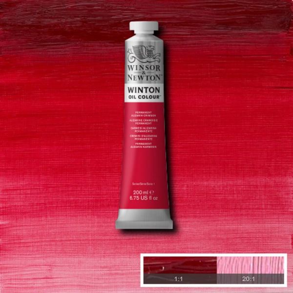 Winsor & Newton Winton Oil Paint Permanent Alizarin Crimsom 200ml