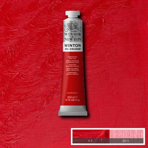 Winsor & Newton Winton Oil Paint Cadmium Red Deep Hue 200ml