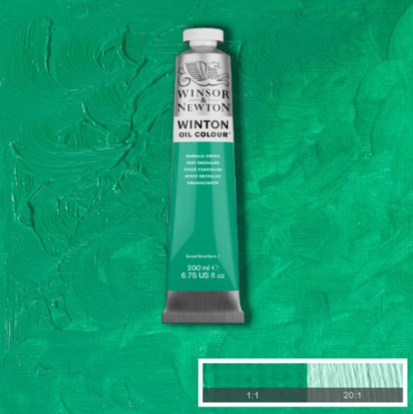 Winsor & Newton Winton Oil Paint Emerald Green 200ml