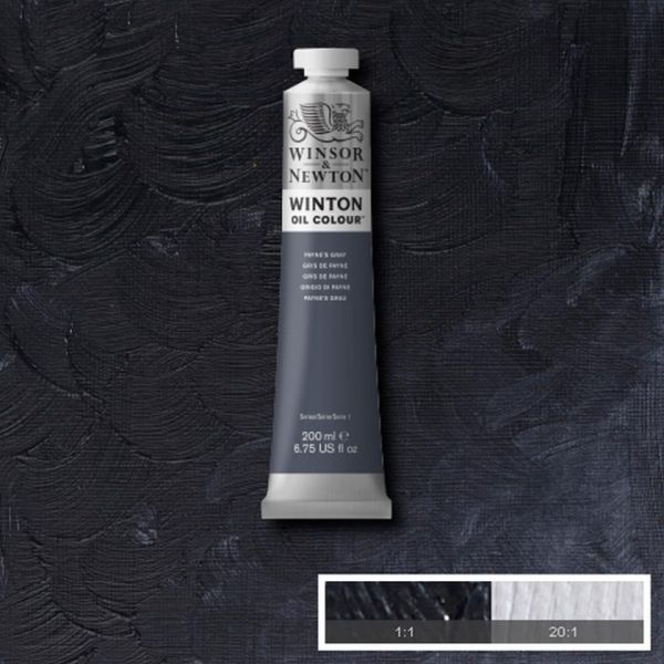 Winsor & Newton Winton Oil Paint Paynes Gray 200ml