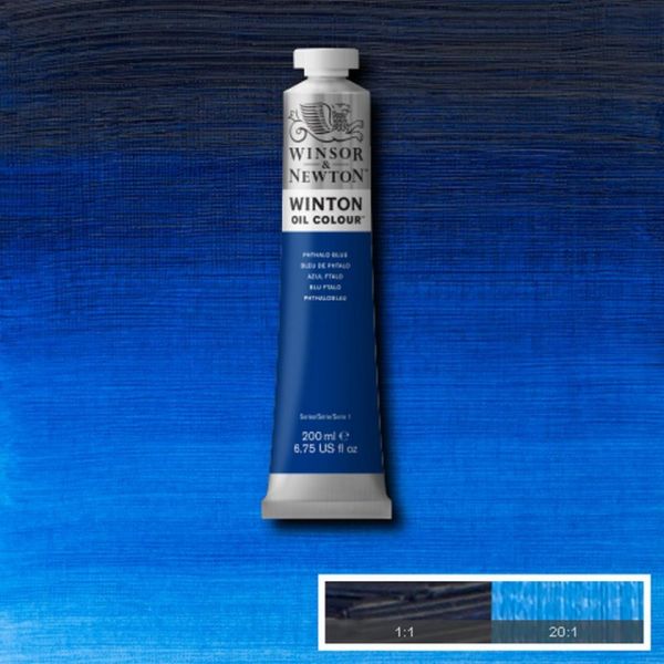 Winsor & Newton Winton Oil Paint Phthalo Blue 200ml