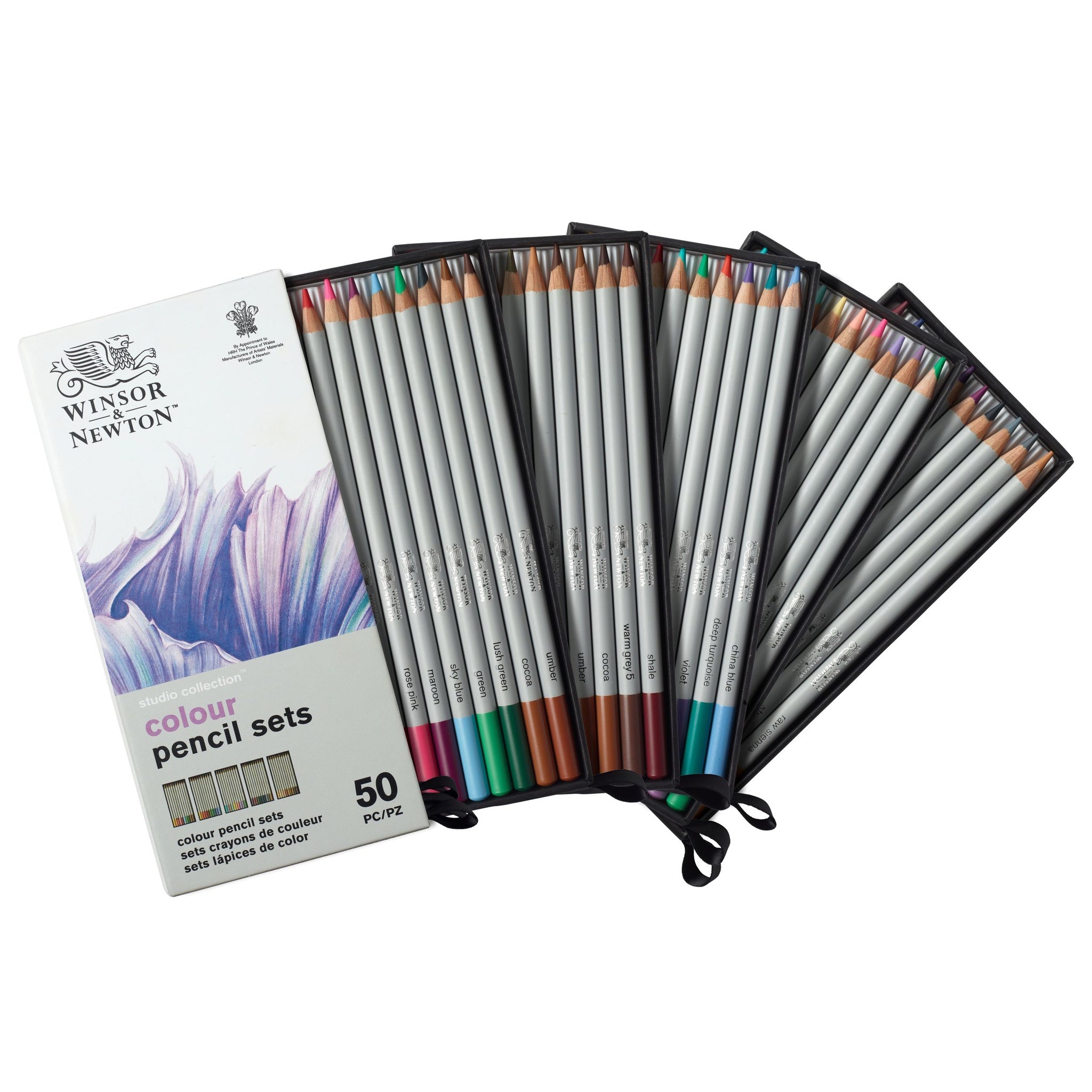 WINSOR & NEWTON STUDIO COLLECTION COLOURED PENCIL DRAWERS SET 50