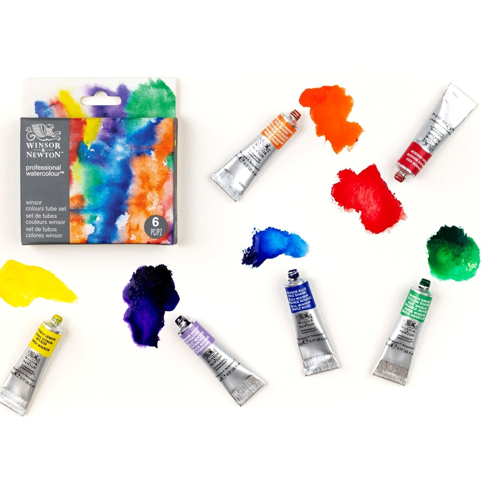 WINSOR & NEWTON PROFESSIONAL WATERCOLOUR PAINT WINSOR SET 6