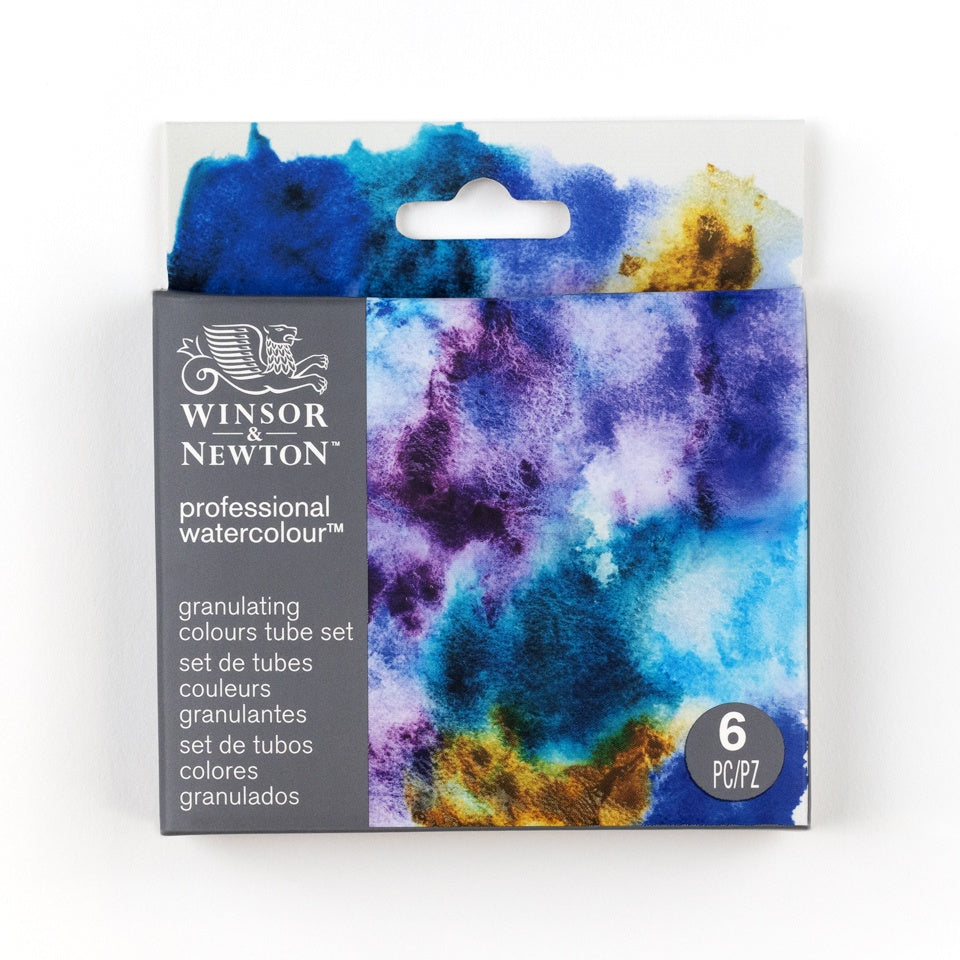 WINSOR & NEWTON PROFESSIONAL WATERCOLOUR PAINT GRANULATING SET 6
