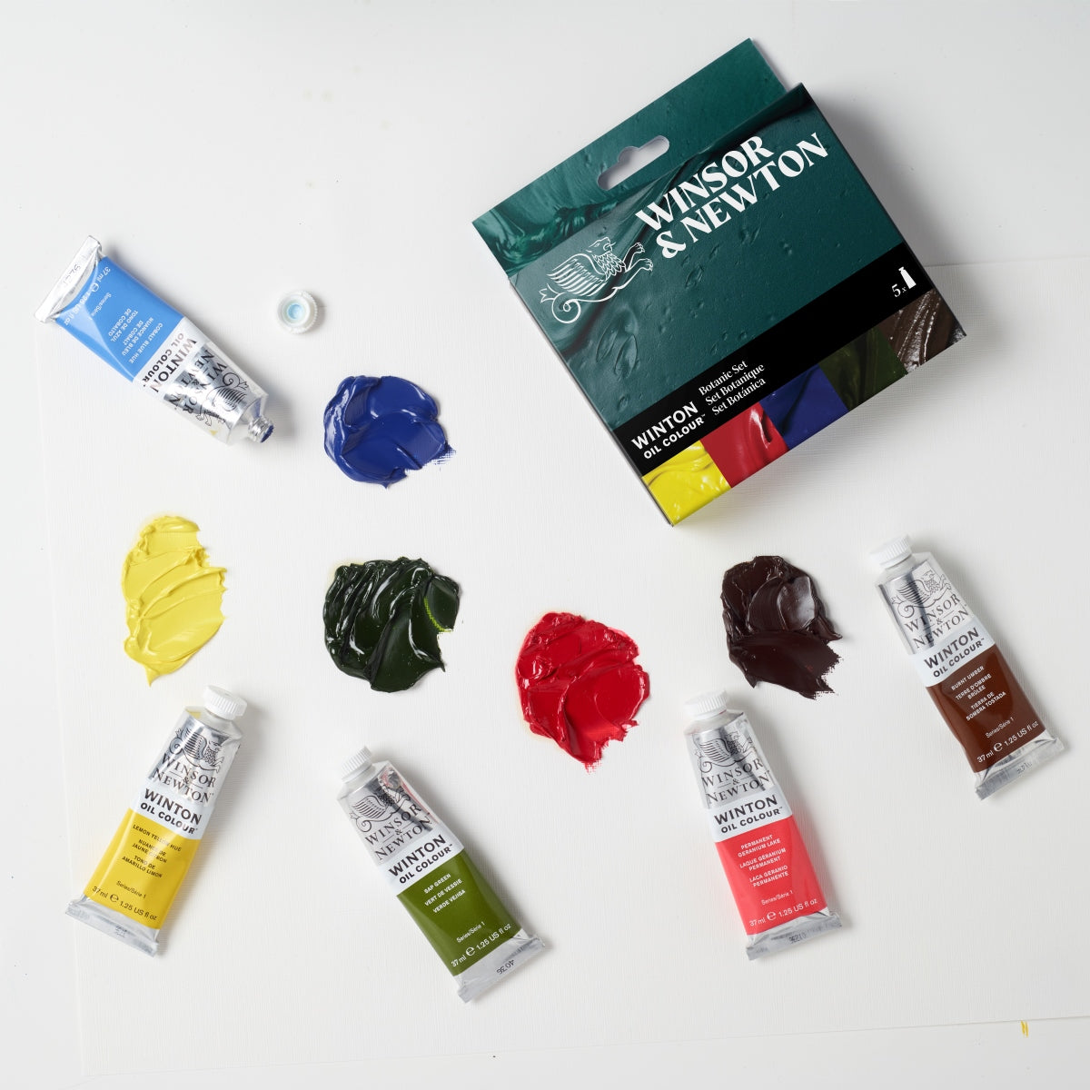WINSOR & NEWTON WINTON OIL PAINT 37ML BOTANIC TUBES SET 5
