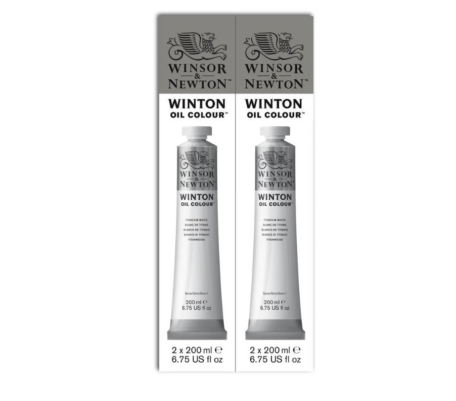 Winsor & Newton Winton Oil Paint Titanium White Twin Pack 200ml