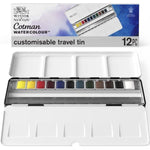 Winsor & Newton Cotman Watercolour Paint Customisable 1/2 Pan Tin Set 12 SET