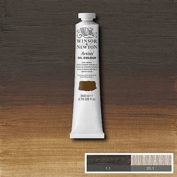 Winsor & Newton Artists Oil Paint Raw Umber S1 200ml