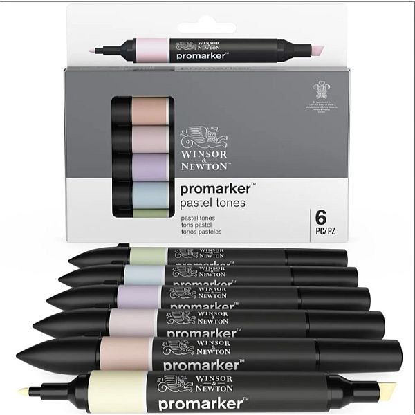 Winsor & Newton Promarker Pastel Tones Set 6 SET