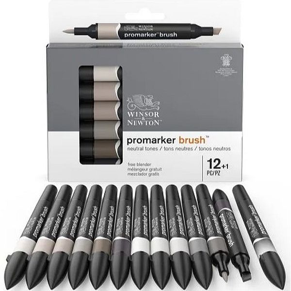 Winsor & Newton Brushmarker Neutral Tones Set 12+1 SET