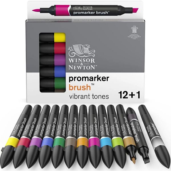 Winsor & Newton Brushmarker Vibrant Tones Set 12+1 SET