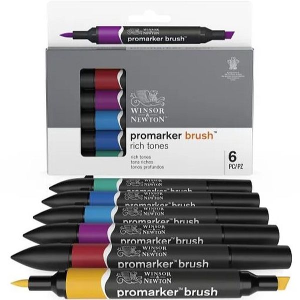 Winsor & Newton Brushmarker Rich Tones Set 6 SET