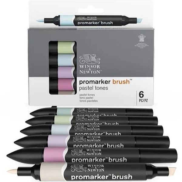 Winsor & Newton Brushmarker Pastel Tones Set 6 SET