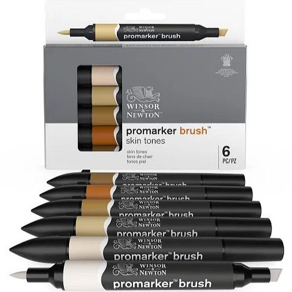 Winsor & Newton Brushmarker Skin Tones Set 6