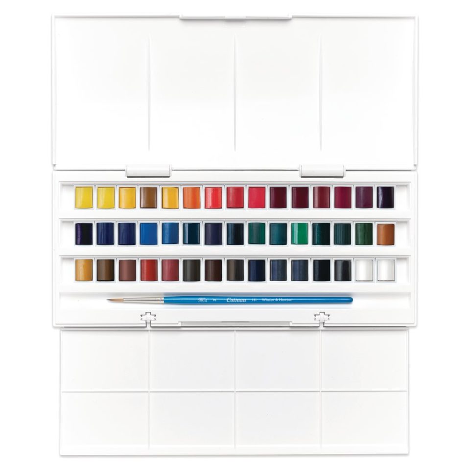 Winsor & Newton Cotman Watercolour Paint Studio 1/2 Pan Set 45 SET