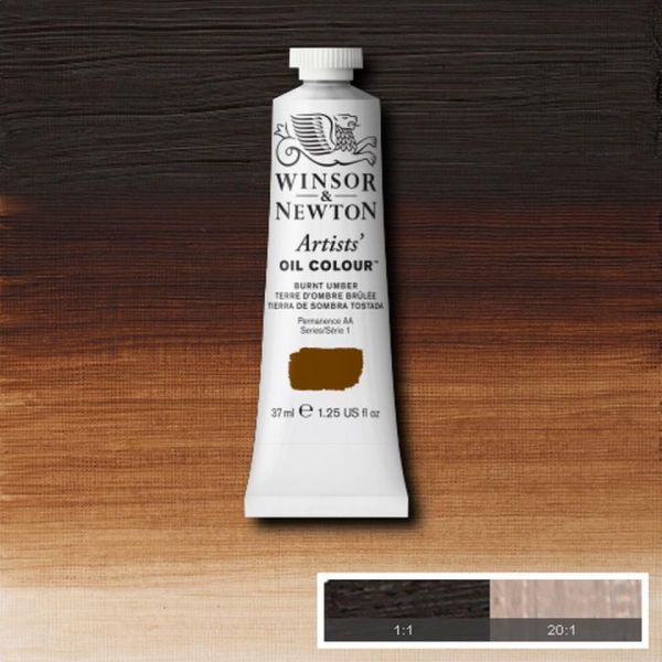 Winsor & Newton Artists Oil Paint Burnt Umber S1 37ml