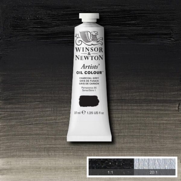 Winsor & Newton Artists Oil Paint Charcoal Grey S1 37ml